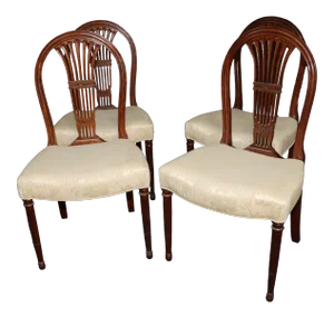 Hickory Chair Regency Style Carved Mahogany Dining Chairs - Set of 4
