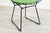 Mid-Century Modern Harry Bertoia for Knoll Accent Side Chair Black Wireframe With Green Cushion For Sale - Image 3 of 7