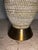 Green Mid 20th Century Large Handmade Bitossi-Style Green Ceramic Lamp With Etching & Brass Base For Sale - Image 8 of 12