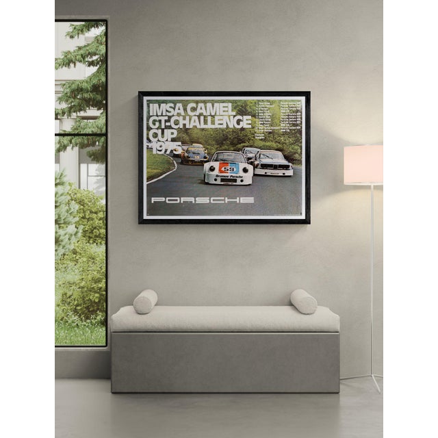Porsche imsa camel gt challenge cup – 1975 – original vintage motorsport poster by erich strenger – racing wall art –...