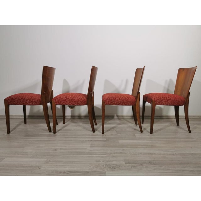 Art Deco Dining Chairs by Jindrich Halabala, 1940s, Set of 4 For Sale - Image 17 of 18