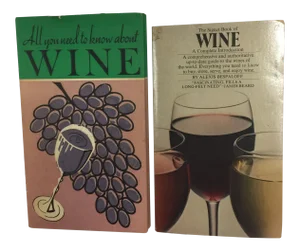 Vintage Wine Themed Books - A Pair