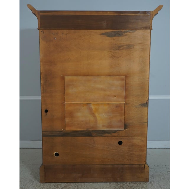 Rom Weber Burl Elm Walnut Armoire Cabinet For Sale - Image 13 of 14
