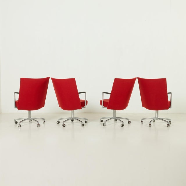 Partner Chairs by J. Foersom & P. ​​Hiort-Lorenzen for Erik Jørgensen, Denmark, 1970s, Set of 4 For Sale - Image 6 of 18