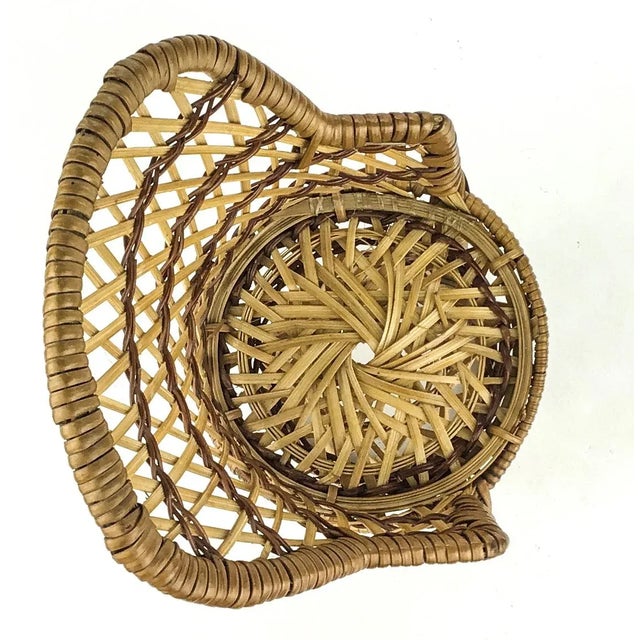 Mini Wicker Chair Shaped Plant Stand For Sale - Image 4 of 13