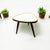 1960s Vintage Side Table with Rounded Triangular Top, 1950s For Sale - Image 5 of 6