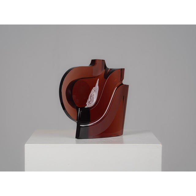 Unknown, Abstract Geometric Glass Sculpture, 1980s, Glass For Sale - Image 3 of 9
