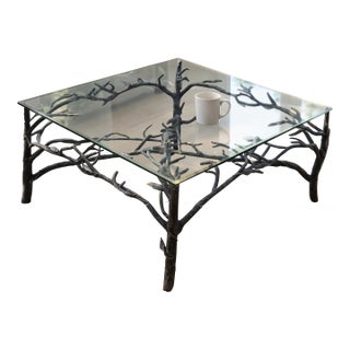 Mid-Century Diego Giacometti Inspired Coffee Table For Sale