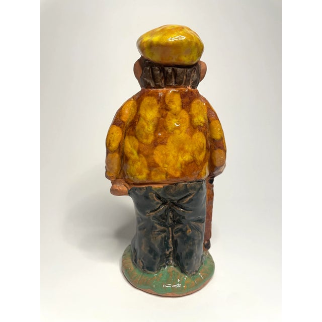 Figurative Traditional Golfer Handmade Terra Cotta Table Top Sculpture For Sale - Image 3 of 8
