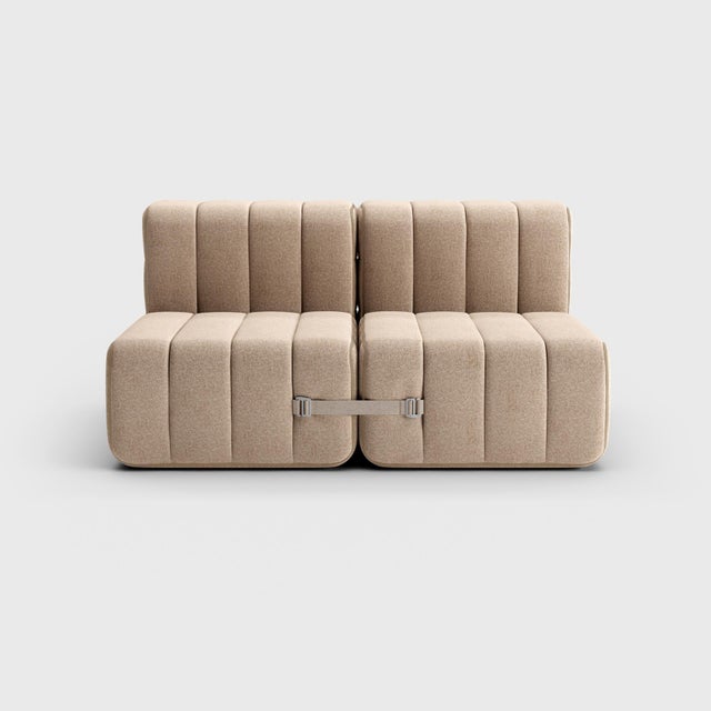 Contemporary Two-Seater Modular Sofa in Dama Fabric by Ambivalenz, Set of 4 For Sale - Image 3 of 18