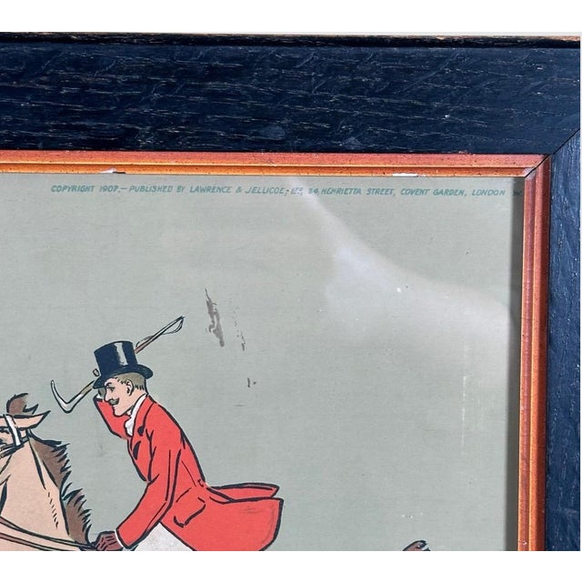 Antique Panoramic English Fox Hunting Framed Traditional Sporting Art Print For Sale - Image 10 of 11