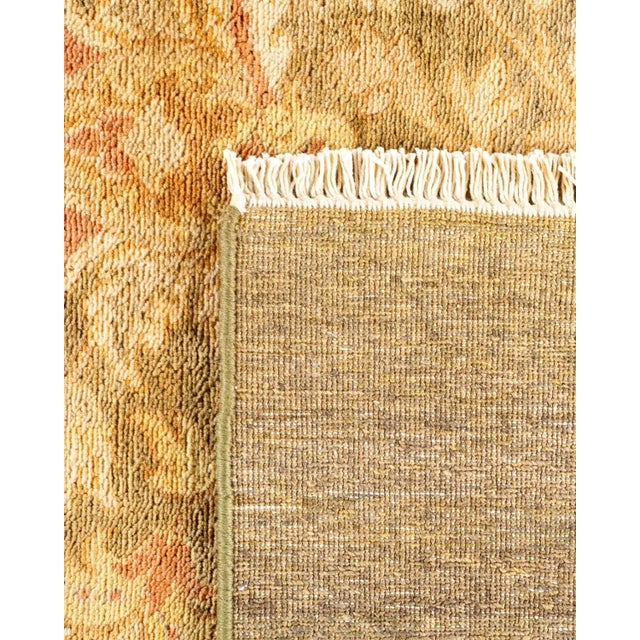 1990s Vintage Traditional Hand Knotted Wool Area Rug, Olive - 7'10" X 9'10" For Sale - Image 5 of 9