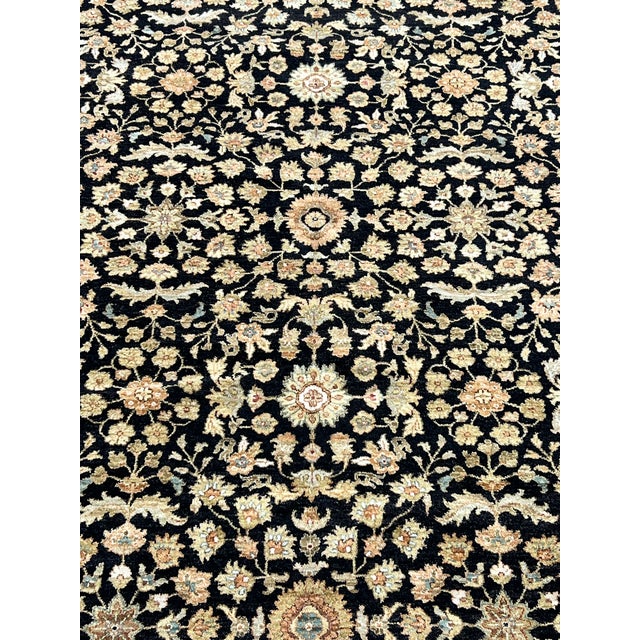 1980s Indo Agrah Hand Knotted Wool Rug 8’ X 10’10” For Sale - Image 5 of 7