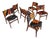 Mid 20th Century Restored Mid-Century Erik Buck Danish Teak Dining Chairs in Abstract Velvet Print For Sale