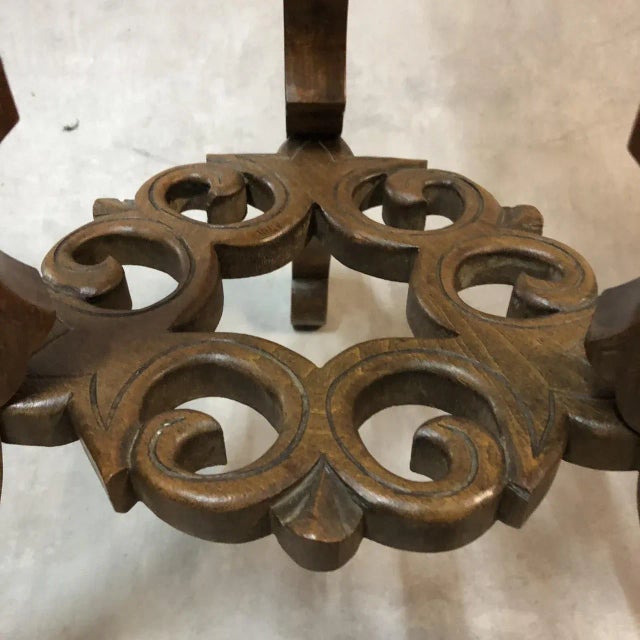 Antique Walnut Side Table, 1900s For Sale - Image 11 of 13