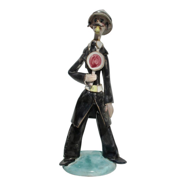 Italian Terra Cotta Traffic Cop by Carlino Siracusa Circa 50s' For Sale