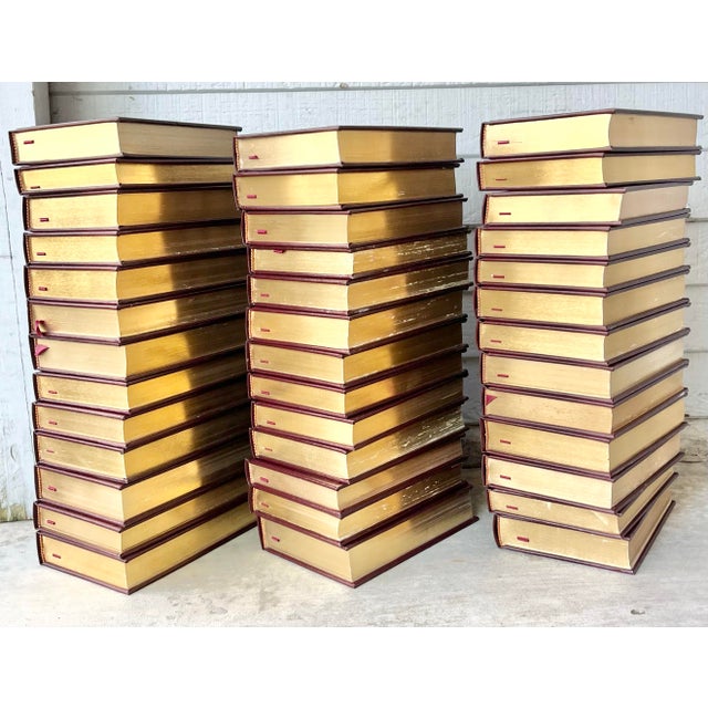 1980s Vintage 39-Book Set the Harvard Classics, Burgundy Leather & Gold Gilding For Sale - Image 10 of 12