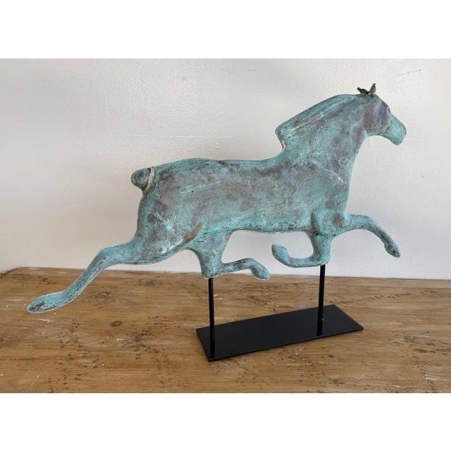 Vintage Copper Horse Weathervane For Sale - Image 4 of 9