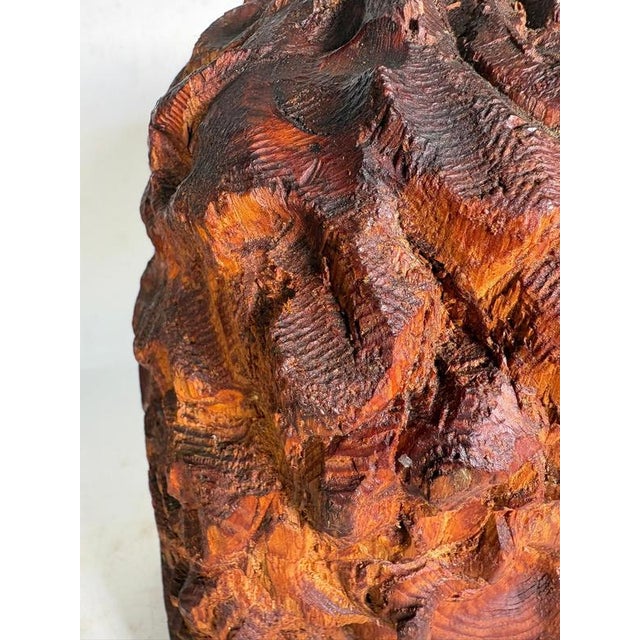 Sculpture of a Head in Wood, France, 1960s For Sale - Image 10 of 13