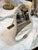 1970s Vintage Murano Style Twisted Art Glass Vanity Mirror With Brass Accents For Sale - Image 5 of 9