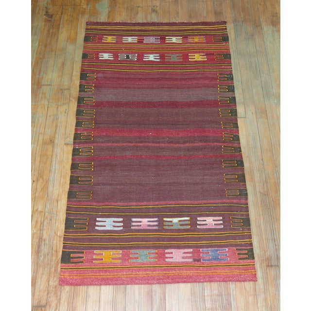 Vintage Persian Sofreh Kilim For Sale In New York - Image 6 of 18