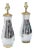 Mid 20th Century Chrome and Brass Vase Shape Table Lamps - a Pair For Sale