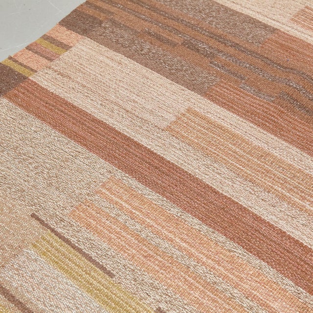 Finnish Flat-Weave Carpet by Laila Karttunen for Kiikan Mattokutomo, 1930s For Sale - Image 6 of 13