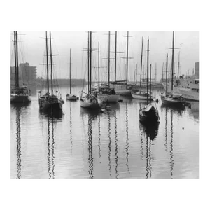 1964 Greek Harbor With Sailboat Photograph by Don Ware