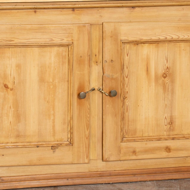 Brown Early 20th Century Danish Pine Bookcase Display Cabinet For Sale - Image 8 of 11