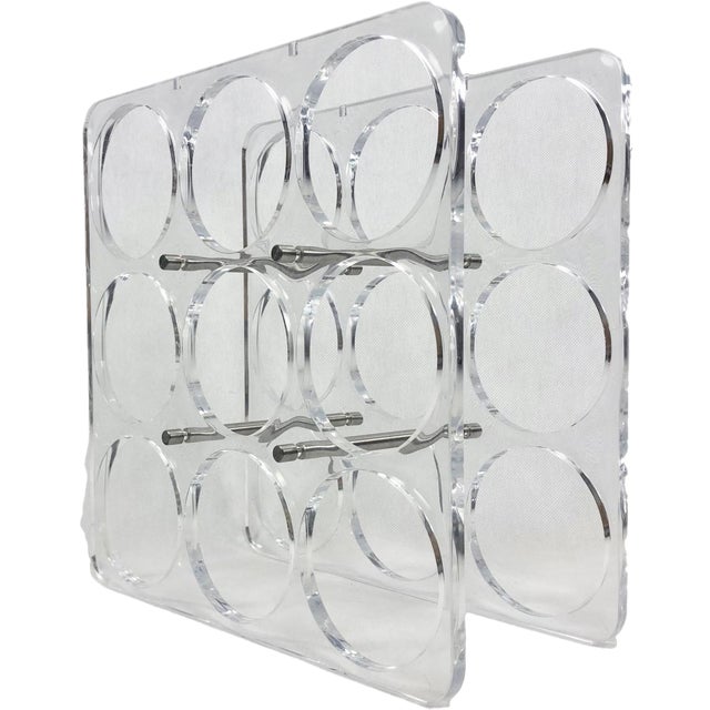 Postmodern Acrylic Wine Rack, 1990s For Sale