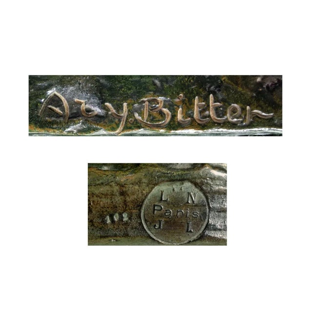 Ary Bitter, Girl with Kid, 1930, Bronze For Sale - Image 12 of 13