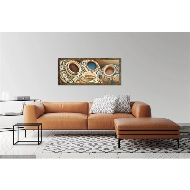 Realism 2000s "Indian Pots" Gallery Wrapped Oil Painting by Judith Moore For Sale - Image 3 of 3