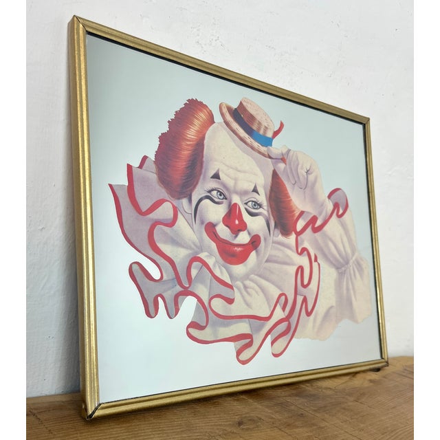 Vintage American Elmo the Clown Mirror by Arthur Sarnoff, 1970s For Sale - Image 4 of 15