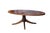 English Vintage Hekman Georgian Style Crotch Mahogany Oval Coffee Cocktail Table 52" For Sale - Image 3 of 11