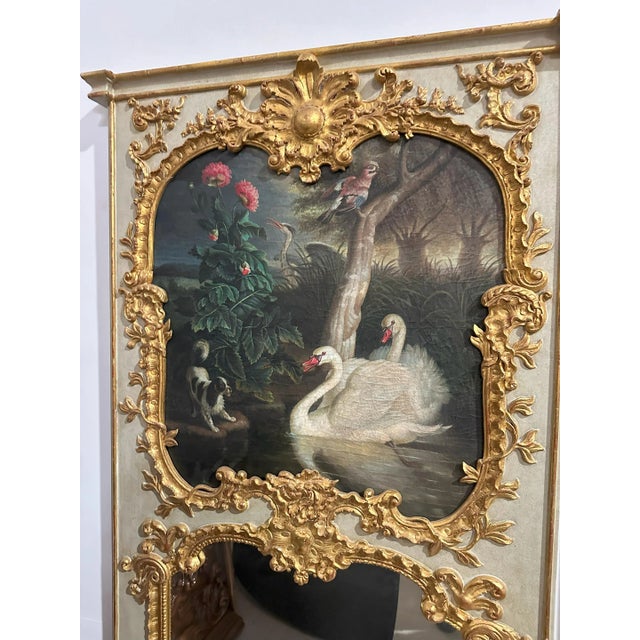 Pair of 18th Century Trumeau Mirrors With a Painted Pastoral Scenes For Sale In Dallas - Image 6 of 6