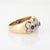 Modern Ruby Diamond Flower Ring Vintage 14k Yellow Gold Sz 8.5 Wide Cigar Band For Sale - Image 3 of 6