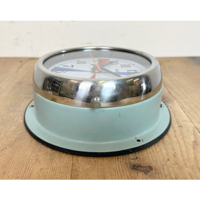 Vintage Blue Navy Wall Clock from Hanil, 1980s For Sale - Image 12 of 18