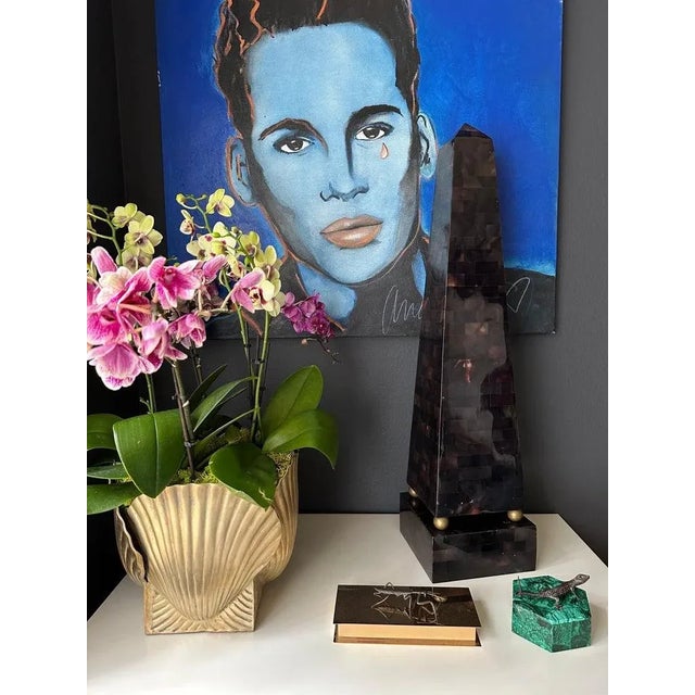 1980s Tessellated Horn Obelisk Attributed to Maitland Smith For Sale - Image 11 of 12