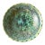 Kyle Kreigh Signed Crystalline Glaze Art Porcelain Pottery Bowl With Sculptural Beaded Rim For Sale