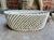 Vintage Spanish Porcelain Lattice Cache Pot / Planter With Rope Weave Design For Sale - Image 4 of 7