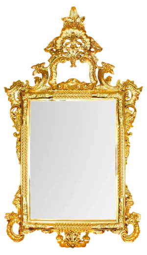 Vintage Monumental Italian Rococo Giltwood Decorative Mirror
