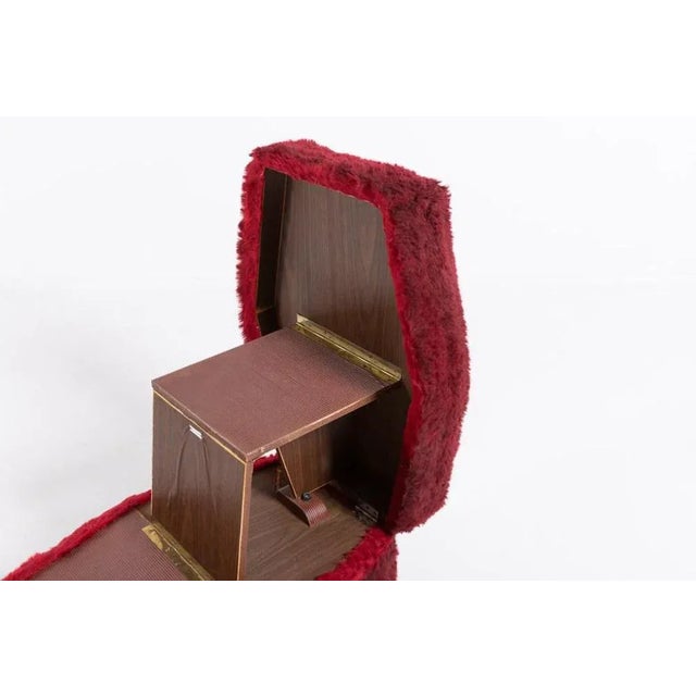 Vintage Italian Teddy Pouf or Stool, 1960s For Sale - Image 9 of 12