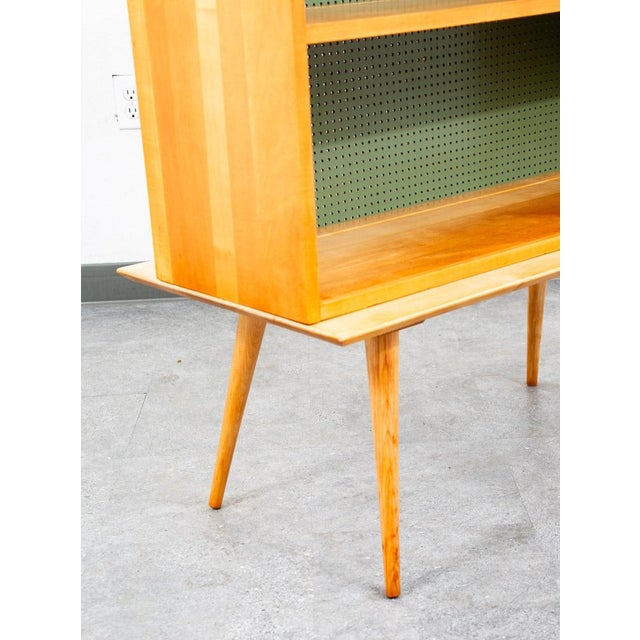 Brown Mid Century Modern Bookshelf Blonde Shelf Paul McCobb Winchendon Planner Group For Sale - Image 8 of 12
