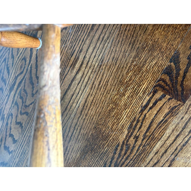 Pair of Mid-Century h.w. Hull & Sons Solid Oak Windsor Dining Chairs For Sale - Image 11 of 17