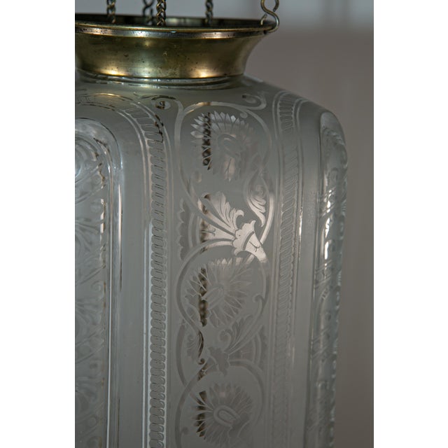 Antique French Glass Lantern from Cristalleries De Baccarat, 1890 For Sale - Image 3 of 11