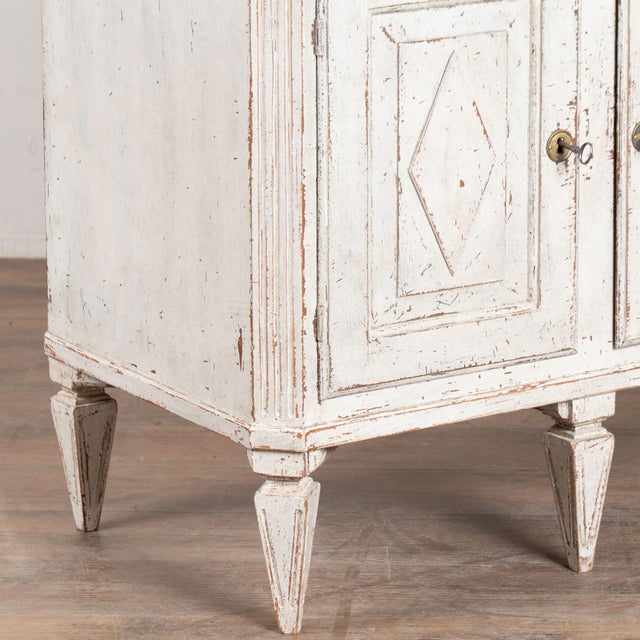 19th Century Swedish White Painted Pine Sideboard Buffet For Sale - Image 11 of 15