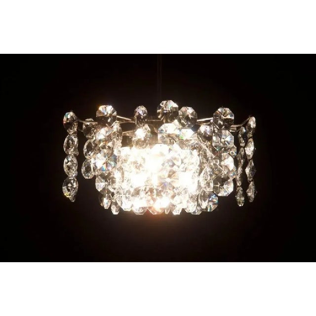 Mid-Century Modern Mid-Century Austrian Crystal Chandelier For Sale - Image 3 of 6