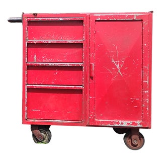 Red Industrial Trolley on Wheels For Sale