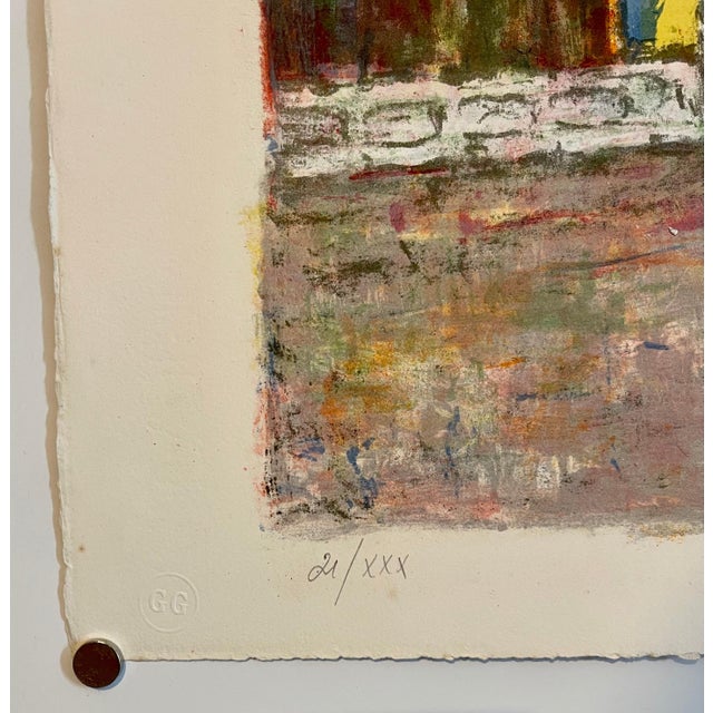 Impressionist Shungo Sekiguchi Japanese Woodblock Artist French Lithograph Fauvist Colors School of Paris c.1950's For Sale - Image 3 of 6