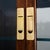 Brown Mid Century Modern Cabinet Compact Display Scene One Henredon Campaign Dark Wood For Sale - Image 8 of 12